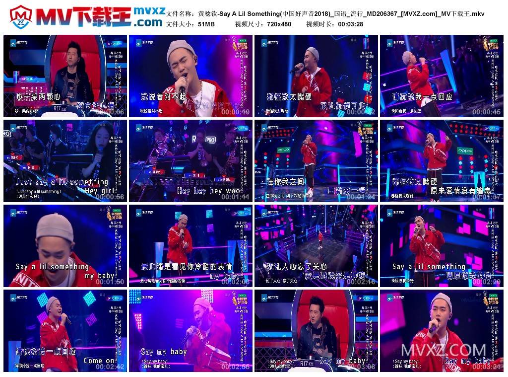 黄稔钦-Say A Lil Something(中国好声音2018)_国语_流行_MD206367